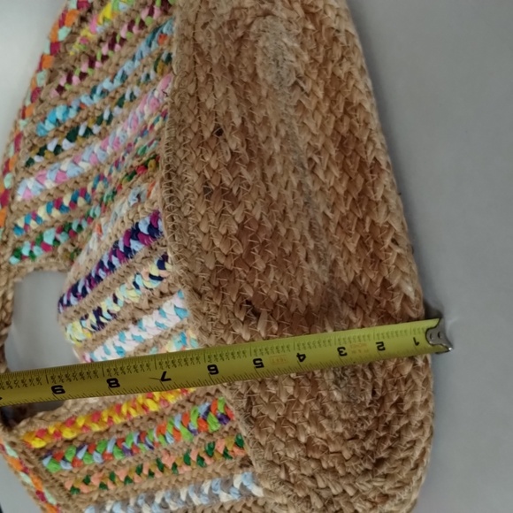Antik Kraft woven bag recycled cloth colorful roomy festive beach pool vacation - Picture 5 of 9